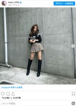 板野友美、ミニスカコーデを披露　※「板野友美」インスタグラム