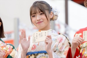 古田愛理、「エイベックス・マネジメント・エージェンシー 新春参拝＆晴れ着お披露目会」に登場