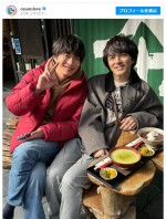 【写真】“春田”田中圭＆“牧”林遣都、ド密着の茶屋デートショットに反響「この世で1番お似合いの2人」