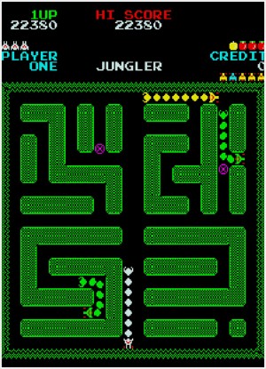 【写真】自分より短くなった敵は頭にぶつかっても倒せる　『ジャングラー』スクリーンショット