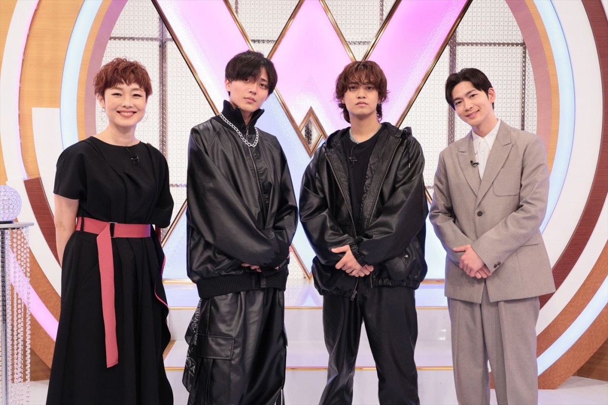 5月25日放送の『with MUSIC』より(左から)有働由美子、King & Prince、松下洸平