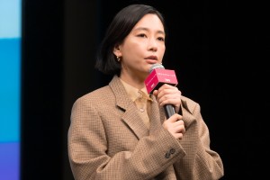 水川あさみ、金曜ドラマ『笑うマトリョーシカ』キャスト登壇制作発表に登場