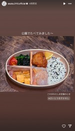 手作り弁当を持って公園へ出掛けた齋藤飛鳥　※「齋藤飛鳥」インスタグラム