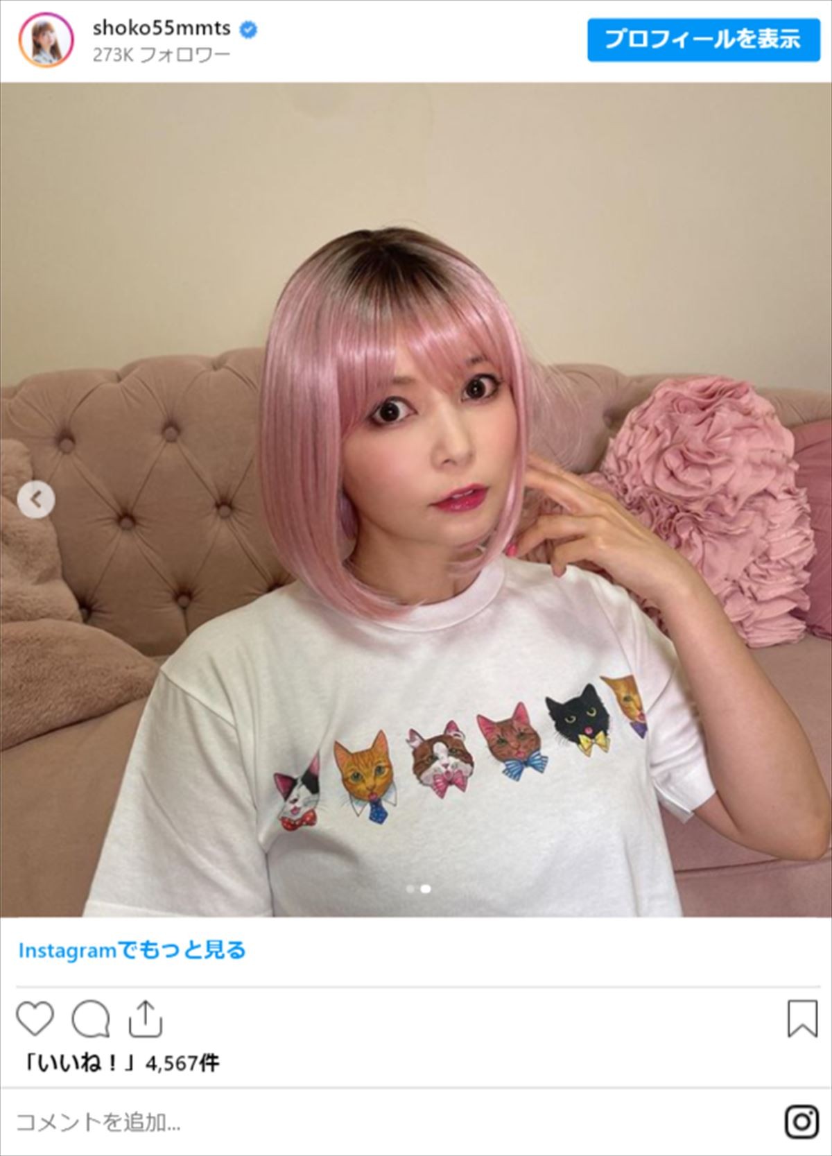 中川翔子、“ピンクボブ”に大胆イメチェン「凄くお似合い」「魅力がありすぎる」