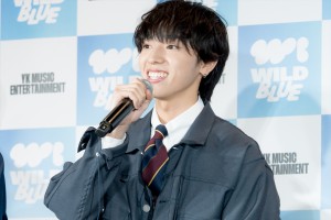 池田優斗、5人組ボーイズグループ・WILD BLUE 記者発表会に登場