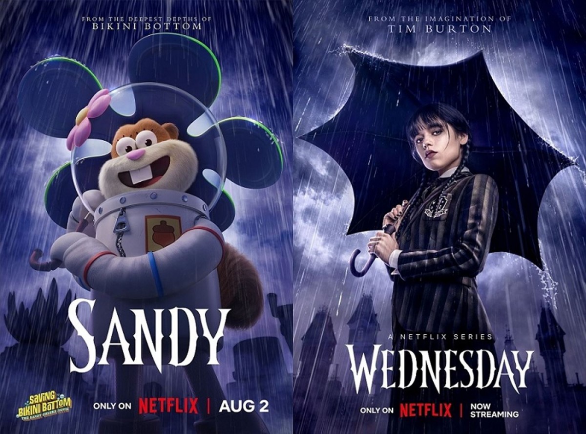 スポンジ・ボブが『イカゲーム』などNetflix6作の世界線に！　『サンディ・チークスのビキニタウン救出大作戦』パロディビジュアル解禁