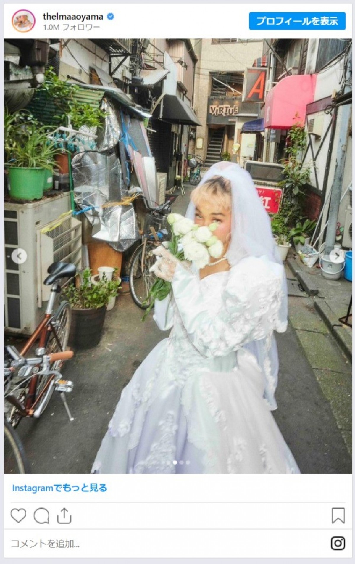 青山テルマ、結婚を発表　キュートなウエディングドレス姿に祝福の声続々