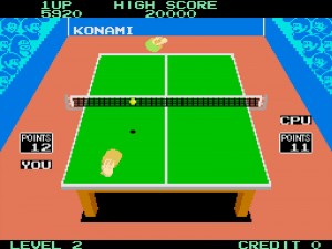 【写真】『アーケードアーカイブス コナミのピンポン』、一瞬の判断が勝負を分ける卓球ゲーム