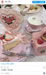 希空、カフェを満喫　※「希空」インスタグラム