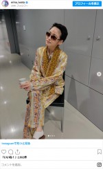 岩田絵里奈、モノマネショット　※「岩田絵里奈」インスタグラム