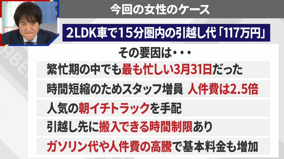 引っ越し費用が117万円！　相場の5倍超になった原因とは