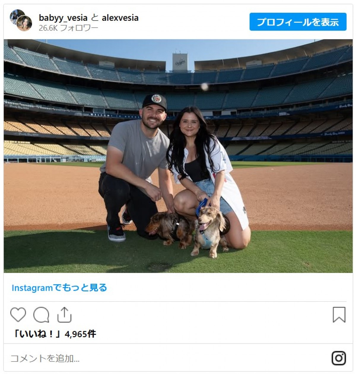 デコピンだけじゃない！　佐々木投手、山本投手も…ドジャース選手たちのキュートな愛犬まとめ