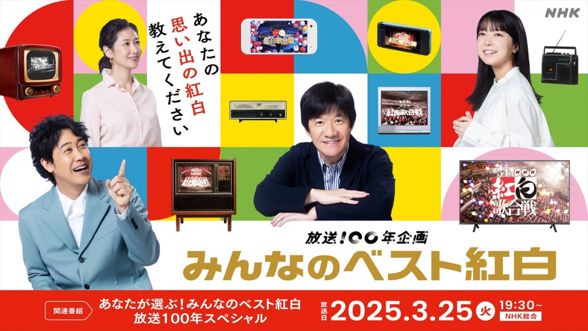 『みんなのベスト紅白 放送100年スペシャル』ビジュアル