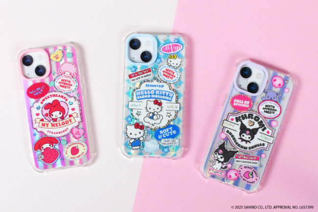 サンリオ×「SKINNYDIP LONDON」がコラボ！　お菓子をイメージしたモバイルアクセサリー登場