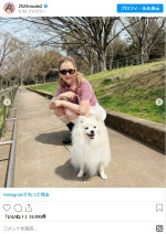藤田ニコル、愛犬とんお散歩でアクティブな春コーデ披露　※「藤田ニコル」インスタグラム