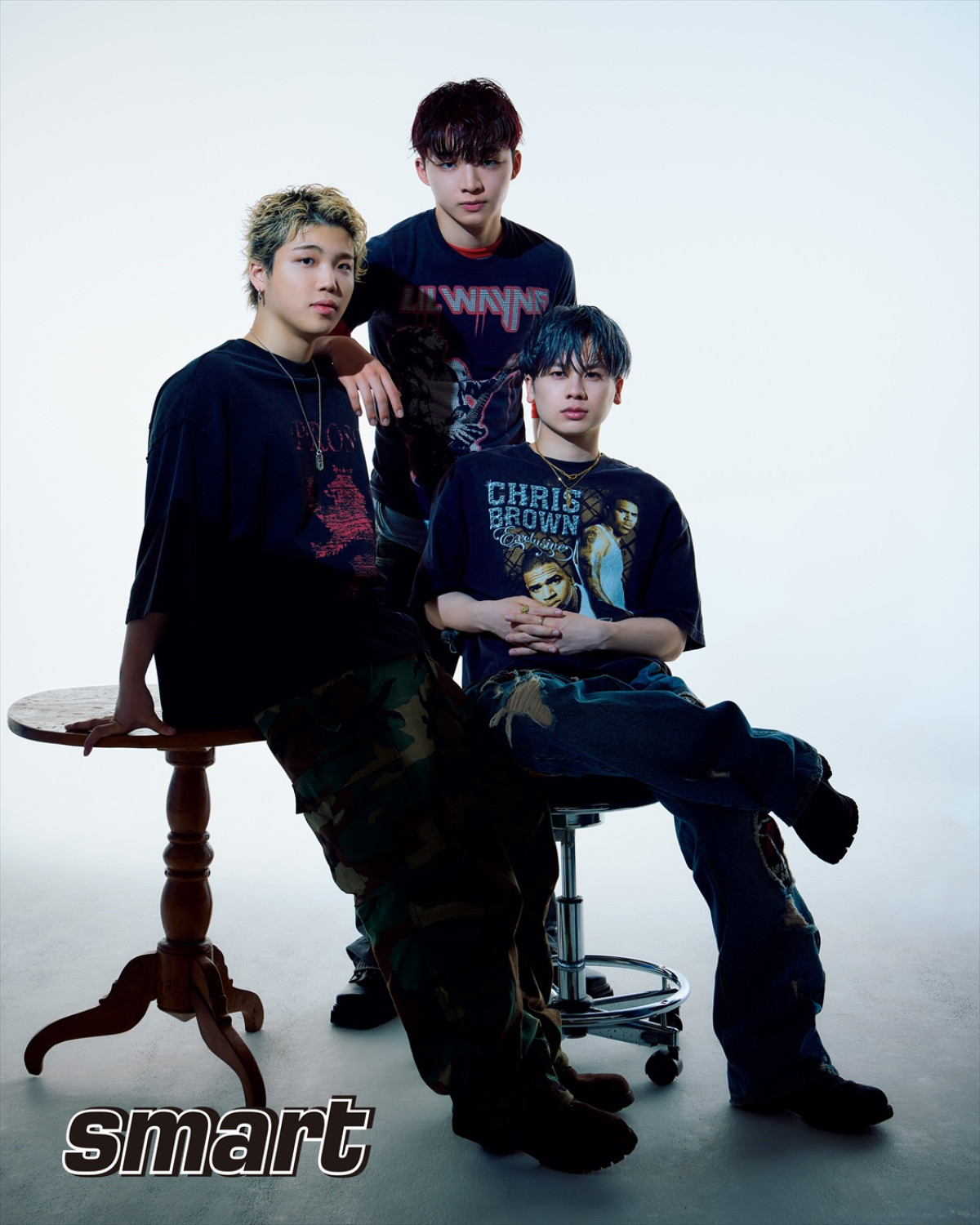 BE：FIRST・SHUNTO＆RYUHEI＆MANATO、「smart」7月号表紙に　夏に向けたTシャツの着こなし披露　先行カットも