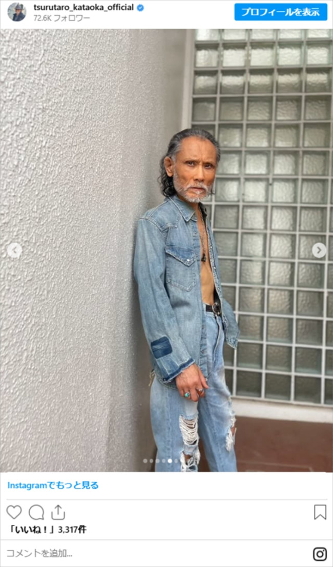 写真）“1日1食で体重45kg”片岡鶴太郎70歳、バキバキボディに衝撃「腹筋