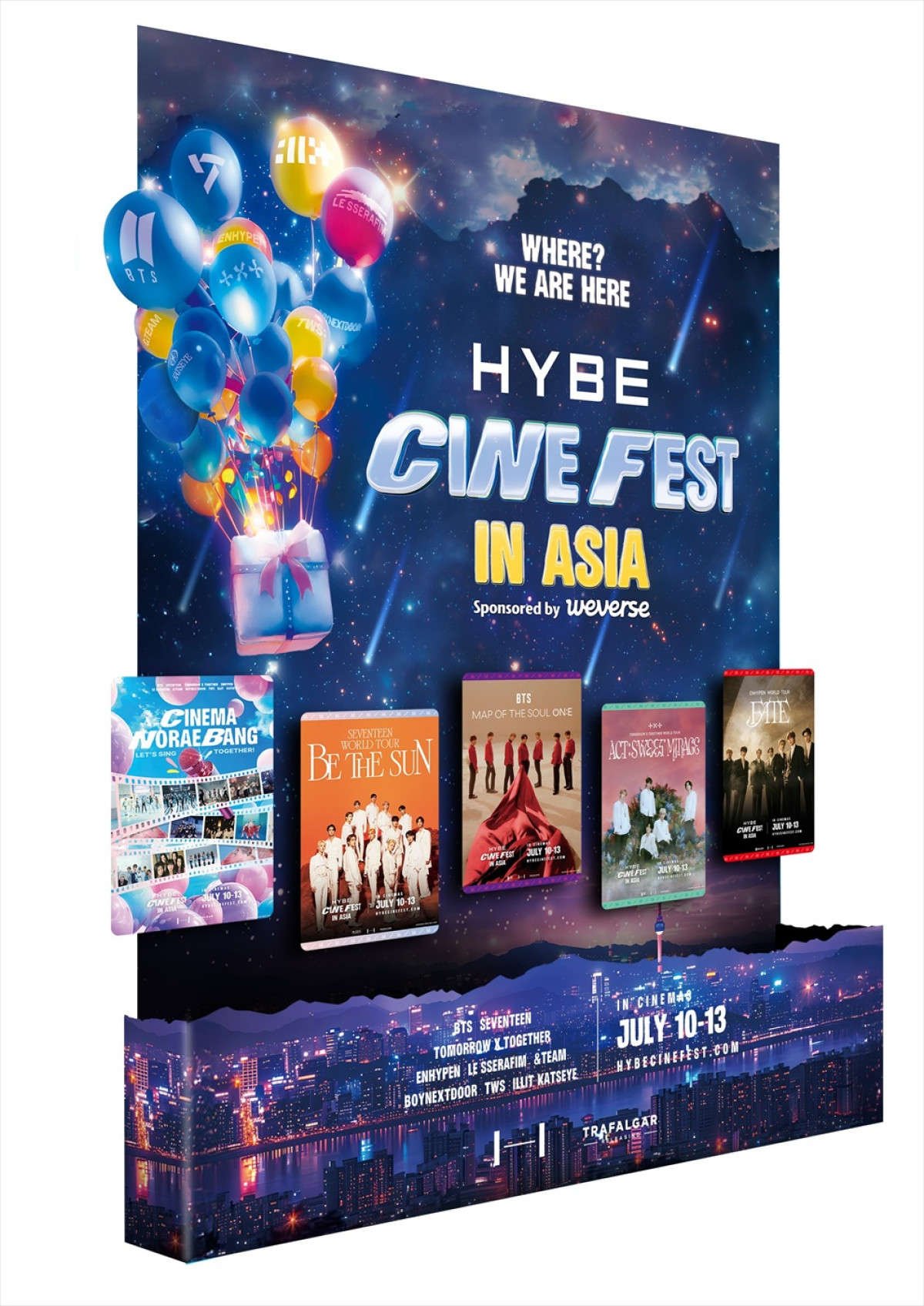 BTS、セブチらのコンサート映像が楽しめる映画祭『HYBE CINE FEST IN ASIA』日本版予告、入場者特典解禁