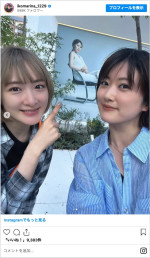 2人のバックには白石麻衣の姿も　※「生駒里奈」インスタグラム