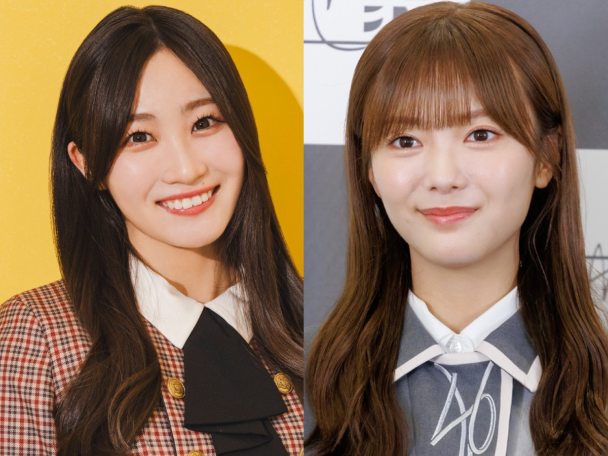 元日向坂46・潮紗理菜(左)と櫻坂46・田村保乃
