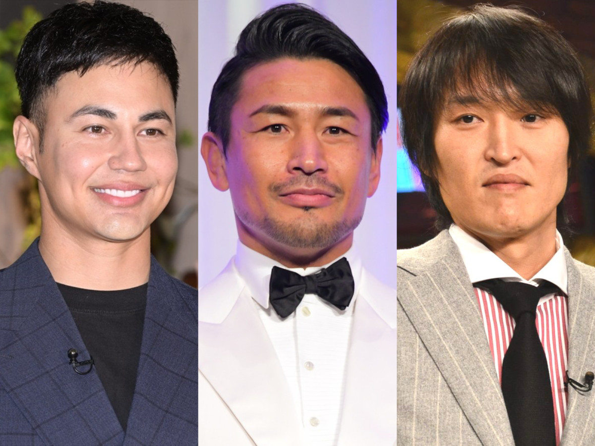 （左から）ユージ、魔裟斗、千原ジュニア