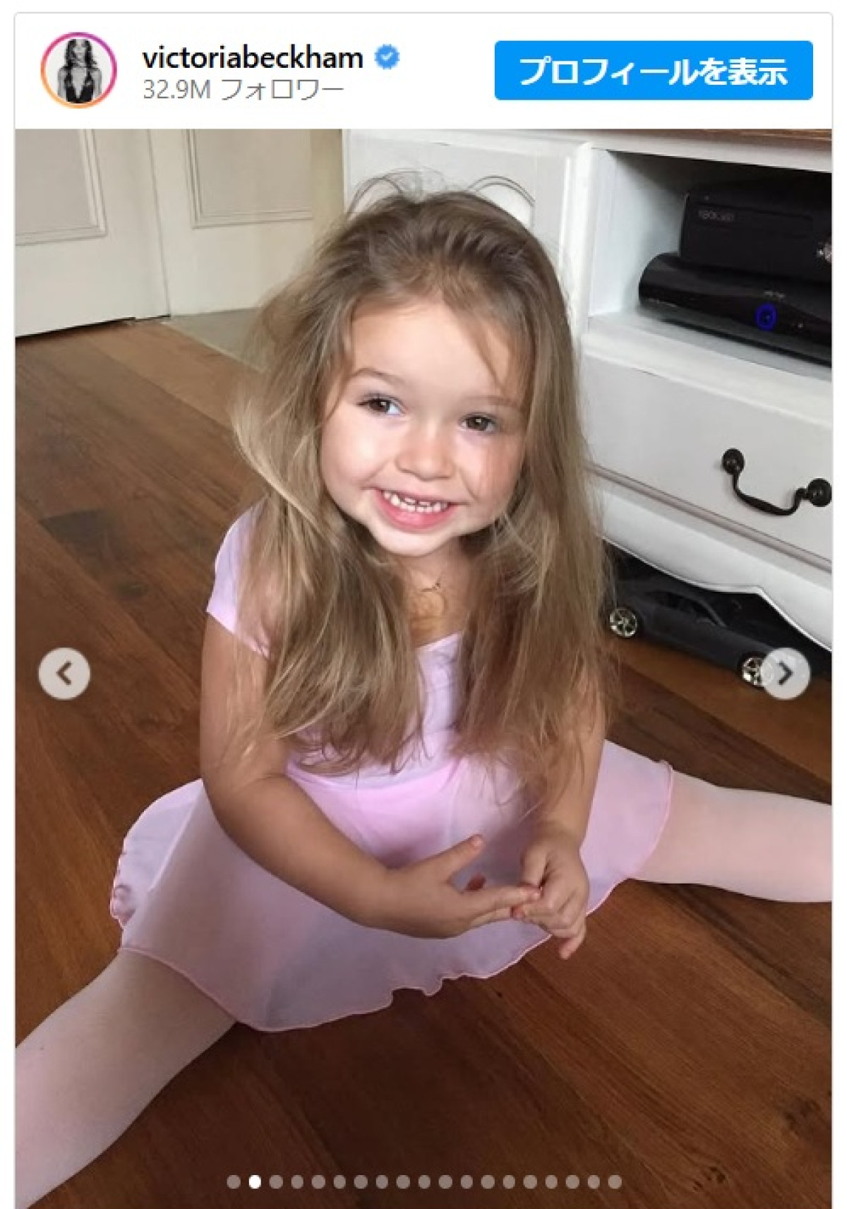 ベッカム家の末っ子ハーパーが14歳に! かわいすぎる幼少期ショットで母ヴィクトリアがお祝い※「Victoria Beckham」インスタグラム