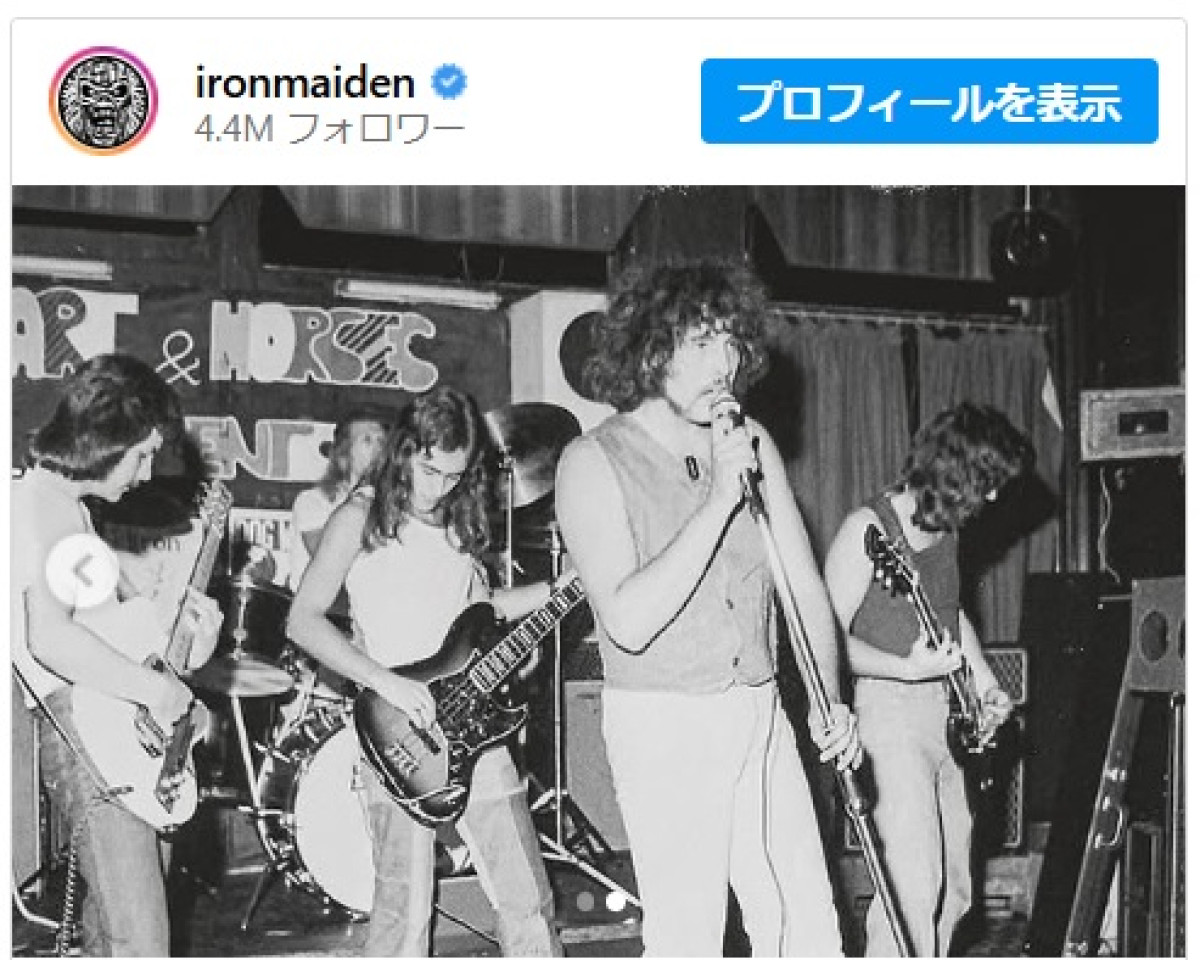 アイアン・メイデンのオリジナル・ボーカリスト、ポール・マリオ・デイが69歳で死去※「Iron Maiden」インスタグラム