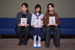 映画『迷宮のしおり』声優を務める（左から）原田泰造、SUZUKA、寺西拓人
