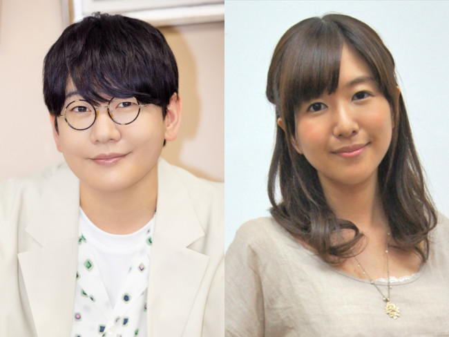 （左から）花江夏樹、茅野愛衣