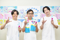 「ラヴィット！ロック 2025」終了後に囲み取材に応じた（左から）南波雅俊アナウンサー、おだみょん（おいでやす小田）、相席スタート・山添寛