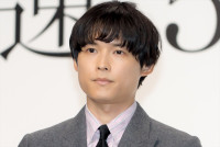 『秒速5センチメートル』完成報告会に出席した松村北斗