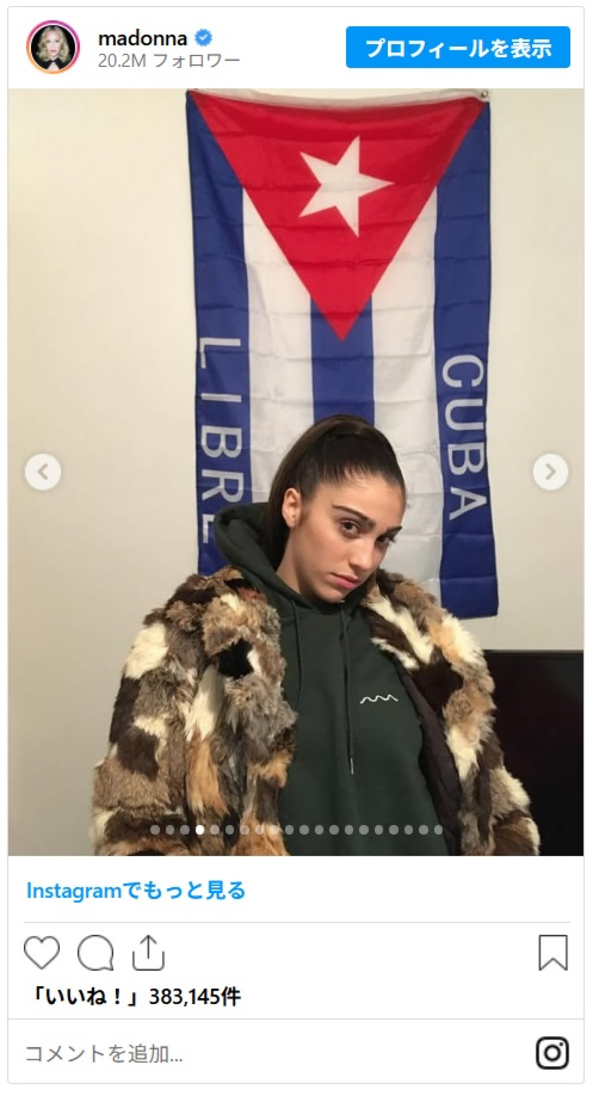 マドンナ、愛娘ローデスの29歳の誕生日を祝福　「私の人生の光」