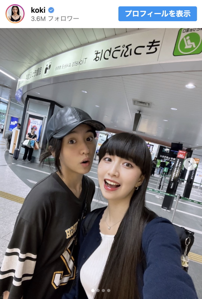 (写真左から)Koki,、Cocomi ※「Koki,」インスタグラム
