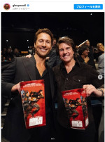 トム・クルーズ、グレン・パウエル主演の新作映画『ランニング・マン』プレミアに駆けつける　※「グレン・パウエル」インスタグラム