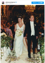 夫マイケル・ダグラスとの結婚25周年に投稿した思い出写真　※「キャサリン・ゼタ＝ジョーンズ」インスタグラム