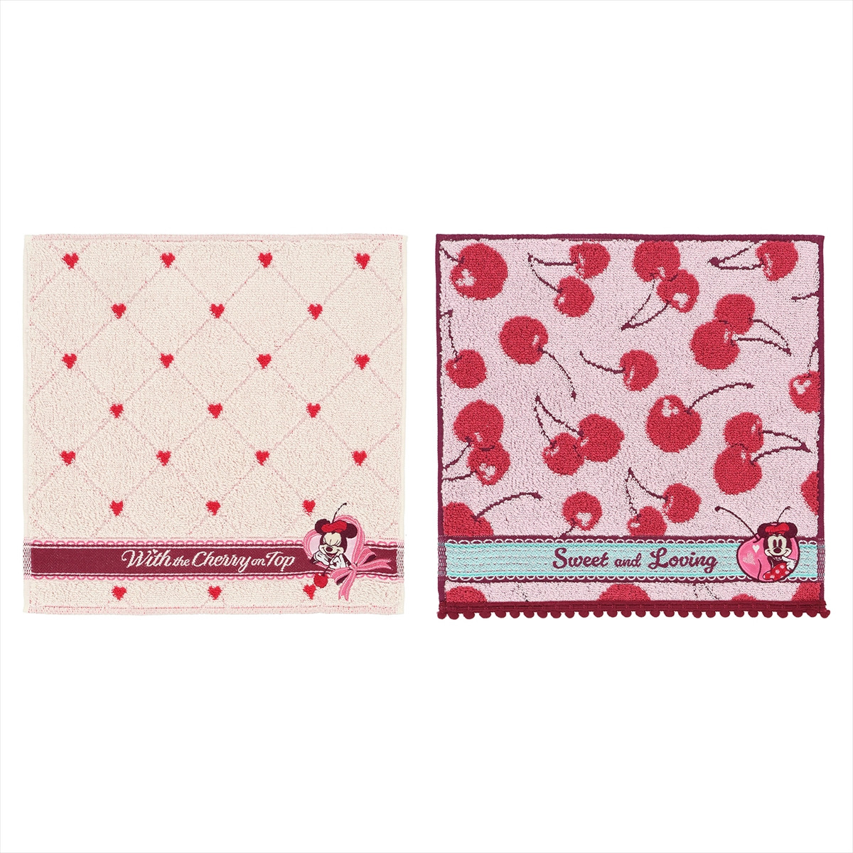 20251223_ケーキにさくらんぼを飾るミニーマウスがデザインされた大人かわいいグッズ