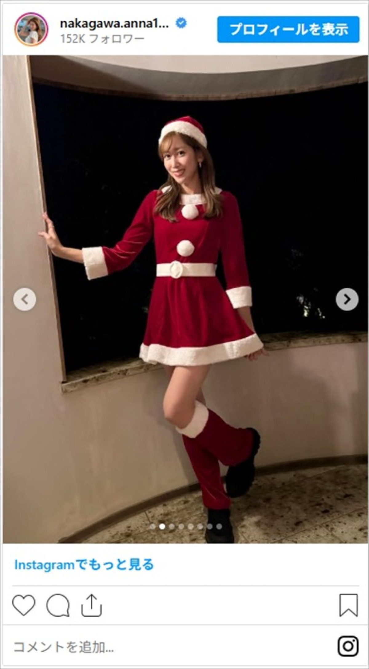 アイドル、グラドル、女子アナまで！　美女たちの“ミニ丈”サンタコスプレに視線はくぎ付け「言葉失うレベル」「脚が長くて細くてきれい」