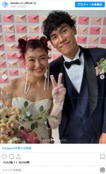 村上佳菜子、ウエディングショット　※「村上佳菜子」インスタグラム