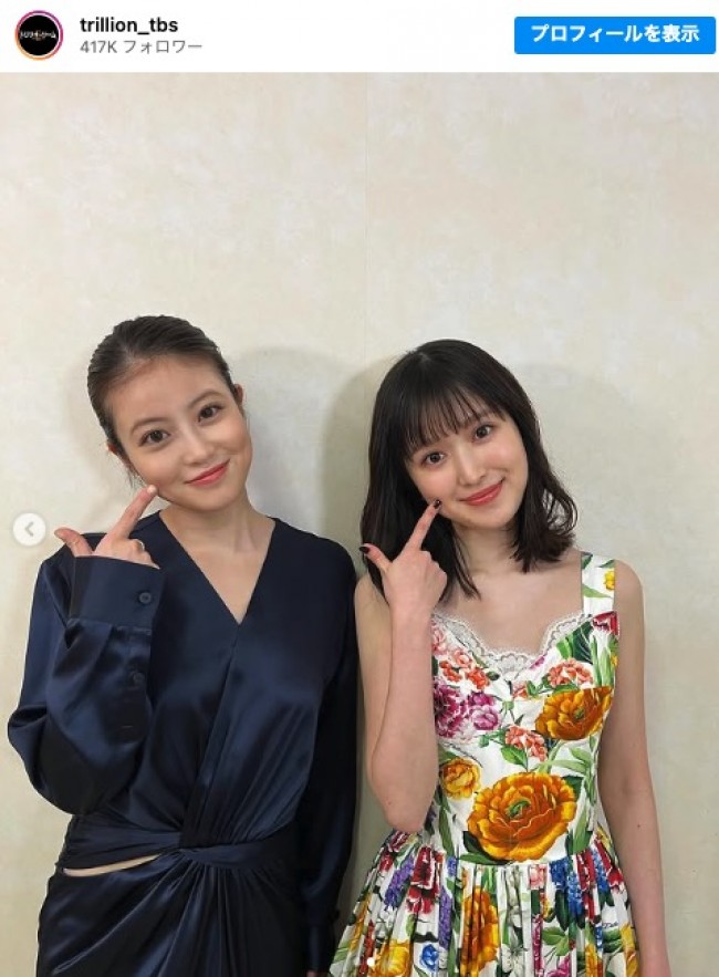（左から）今田美桜、福本莉子　※劇場版『トリリオンゲーム』インスタグラム
