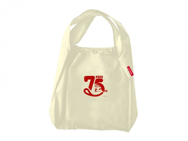 不二家“ペコちゃん75周年記念エコバッグ”登場！ 2．28から数量