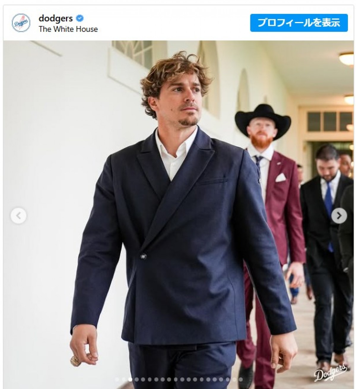 スーツ姿がかっこいい！ 大谷翔平＆山本由伸ら、ホワイトハウスを訪問したドジャース選手をチェック