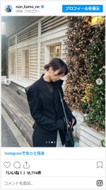 黒ジャケットがカッコいいのん　※「のん」インスタグラム