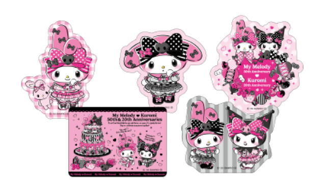 ハッピーくじマイメロディ & クロミ BIGぬいぐるみ&フィギュア5体セット 写真）マイメロディ＆クロミがHappyくじに登場へ！ 全高約40cmの