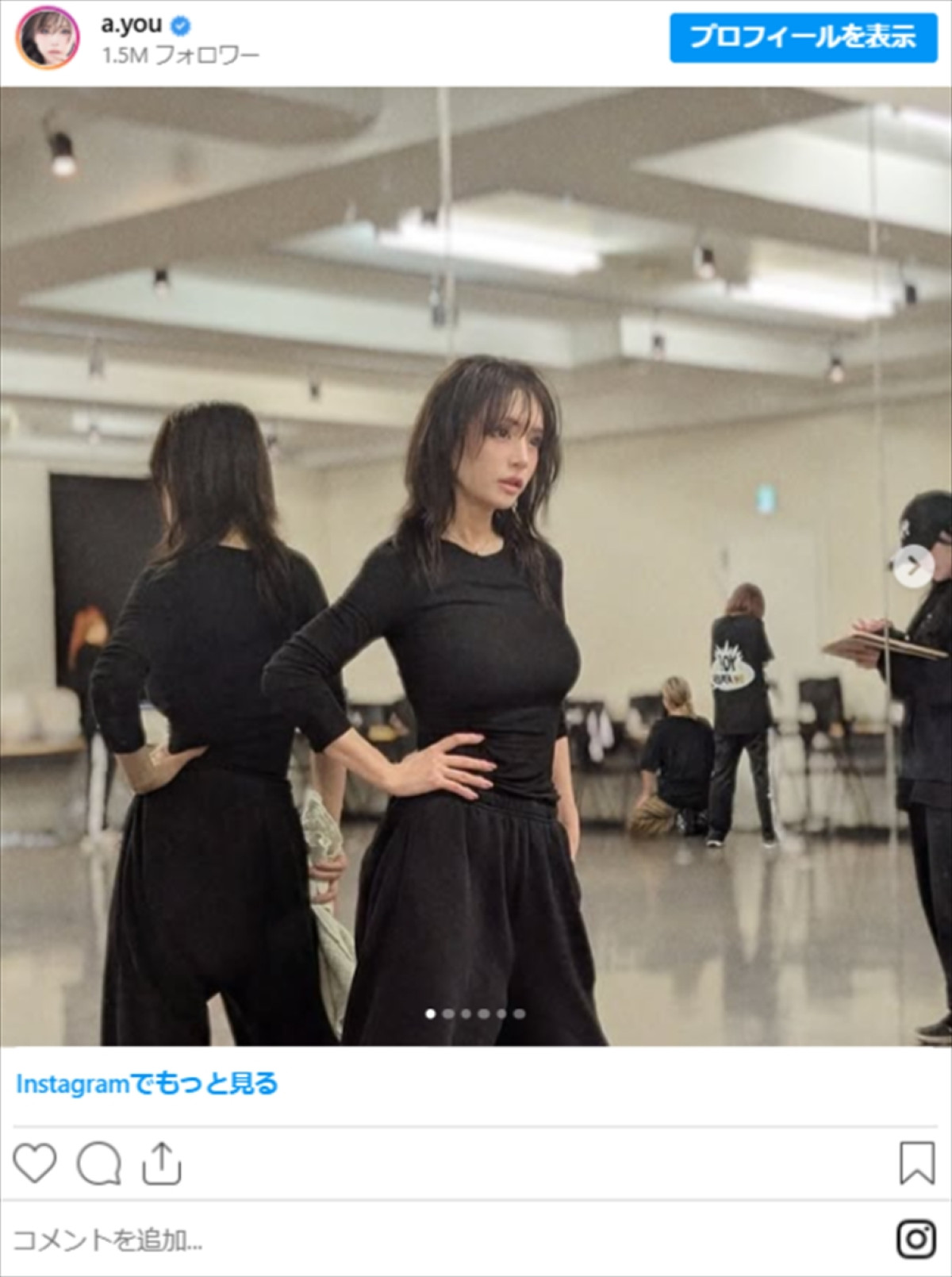 「20代に見える」と話題・浜崎あゆみ46歳、タイトなトップスで“美スタイル全開”　リハーサルを報告