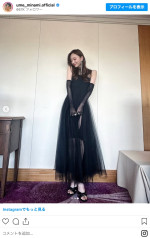 梅澤美波、凛とした黒ドレス姿で“音楽の力”を実感　※「梅澤美波」インスタグラム