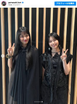 櫻坂46・山崎天（右）、元乃木坂46・西野七瀬（右）と2ショット　※「山崎天」インスタグラム