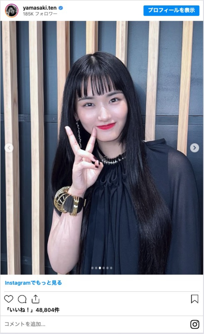写真）櫻坂46・山崎天、美しいドレス姿に称賛の声「19歳ってマジ