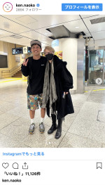 （写真左から）HIROKI（ORANGE RANGE）、研ナオコ　※「研ナオコ」インスタグラム