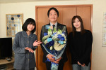 ドラマ『あなたを奪ったその日から』に出演する一色香澄、クランクアップを迎えた（左から）大森南朋、北川景子