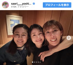 （写真左から）澤穂希、上戸彩、吉田沙保里　※「吉田沙保里」インスタグラム
